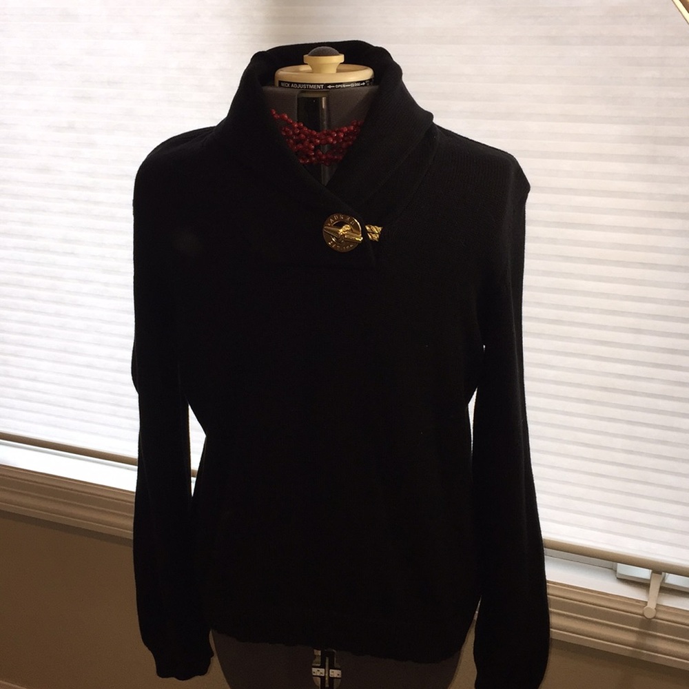 Black Ralph Lauren with gold toggle